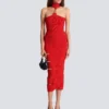 Long knit skirt with cut-outs