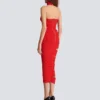 Long knit skirt with cut-outs