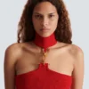Sleeveless knit top with embellished detail Sleeveless knit top with embellished detail