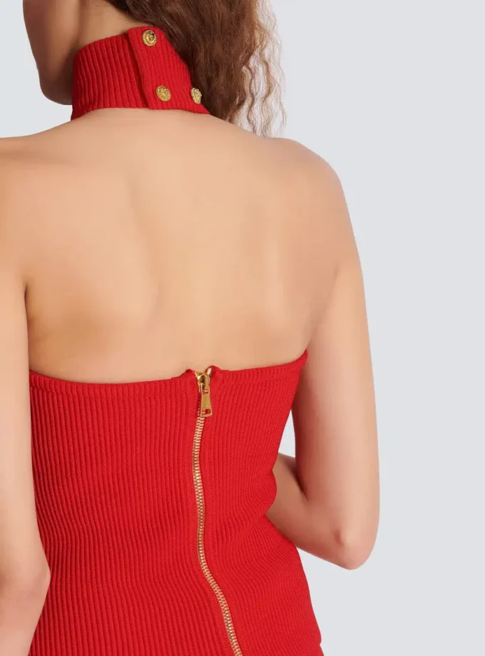 Sleeveless knit top with embellished detail Sleeveless knit top with embellished detail