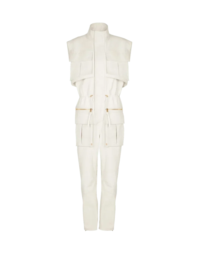 Sleeveless lambskin jumpsuit Sleeveless lambskin jumpsuit