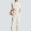Sleeveless lambskin jumpsuit Sleeveless lambskin jumpsuit
