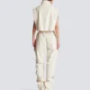 Sleeveless lambskin jumpsuit Sleeveless lambskin jumpsuit