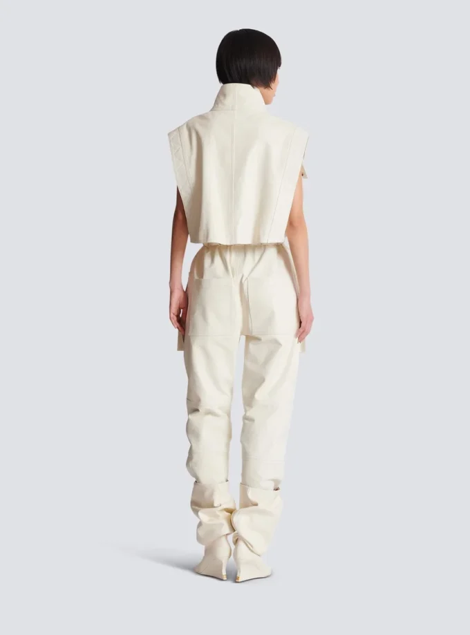 Sleeveless lambskin jumpsuit Sleeveless lambskin jumpsuit