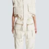 Sleeveless lambskin jumpsuit Sleeveless lambskin jumpsuit