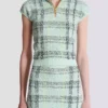 Sleeveless plaid tweed top Sleeveless plaid tweed top