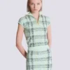 Sleeveless plaid tweed top Sleeveless plaid tweed top