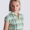 Sleeveless plaid tweed top Sleeveless plaid tweed top