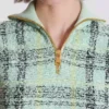 Sleeveless plaid tweed top Sleeveless plaid tweed top
