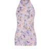 Sleeveless top with Poppy Flower print