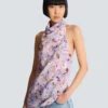Sleeveless top with Poppy Flower print