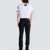 Slim-fit biker jeans in black denim
