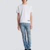 Slim-fit biker trousers in denim Slim-fit biker trousers in denim