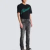 Slim-fit biker trousers in denim