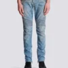 Slim-fit biker trousers in denim Slim-fit biker trousers in denim