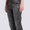 Slim-fit biker trousers in denim