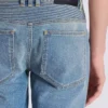 Slim-fit biker trousers in denim Slim-fit biker trousers in denim
