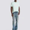Slim straight-leg jeans in vintage denim Slim straight-leg jeans in vintage denim