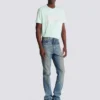 Slim straight-leg jeans in vintage denim Slim straight-leg jeans in vintage denim
