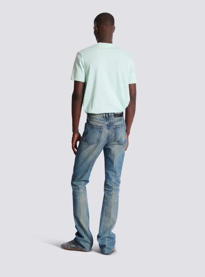 Slim straight-leg jeans in vintage denim Slim straight-leg jeans in vintage denim