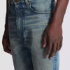 Slim straight-leg jeans in vintage denim Slim straight-leg jeans in vintage denim