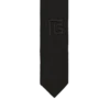 Slim wool tie with PB embroidery