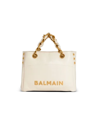 Small 1945 Soft bag in embossed crackled calfskin with a PB Labyrinth monogram