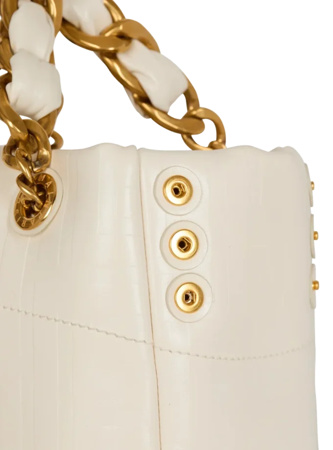 Small 1945 Soft bag in embossed crackled calfskin with a PB Labyrinth monogram Small 1945 Soft bag in embossed crackled calfskin with a PB Labyrinth monogram