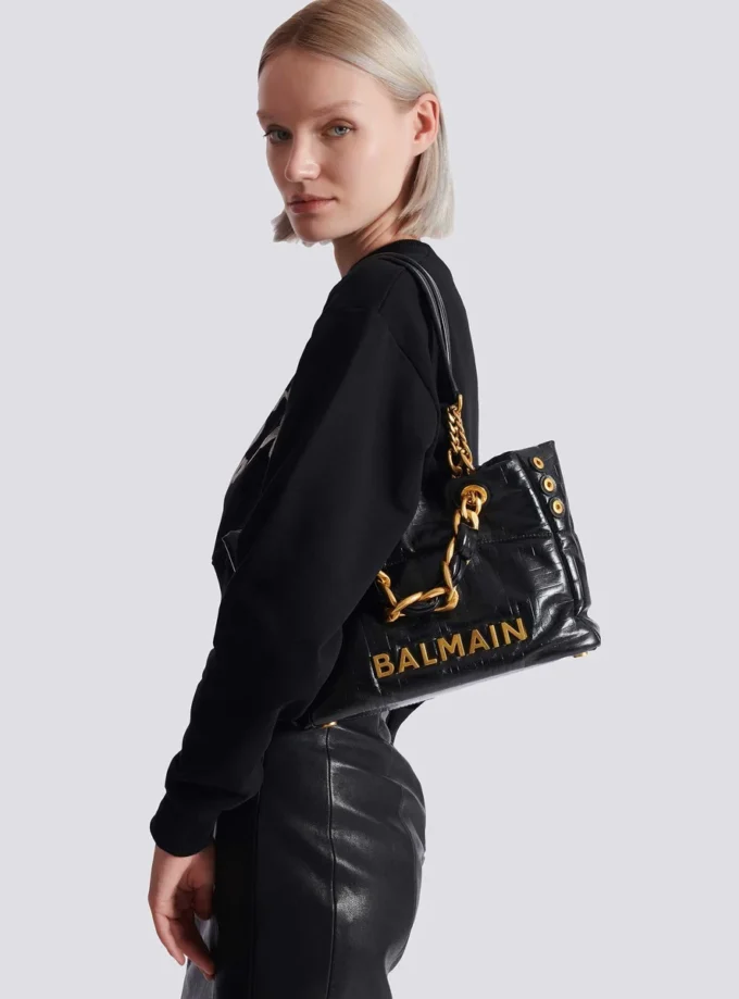 Small 1945 Soft tote bag in crackled calfskin Small 1945 Soft tote bag in crackled calfskin