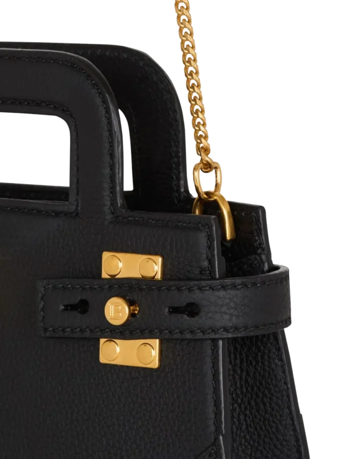 Small B-Buzz Top Handle bag in grained leather Small B-Buzz Top Handle bag in grained leather