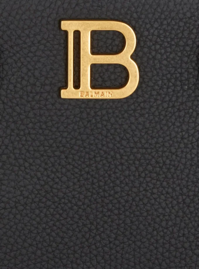 Small B-Buzz Top Handle bag in grained leather Small B-Buzz Top Handle bag in grained leather