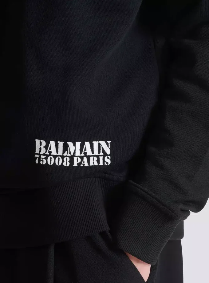 Small Balmain Stamp printed sweatshirt