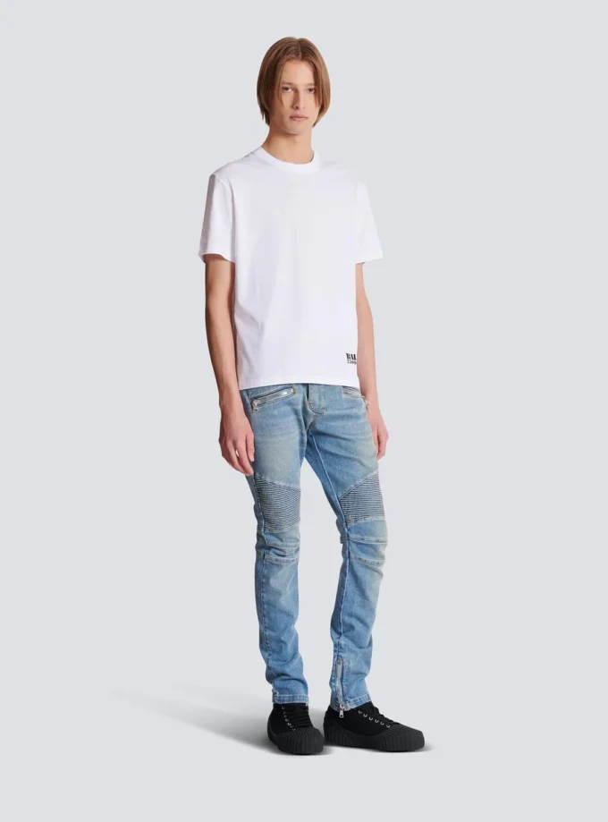 Small Balmain Stamp printed T-shirt
