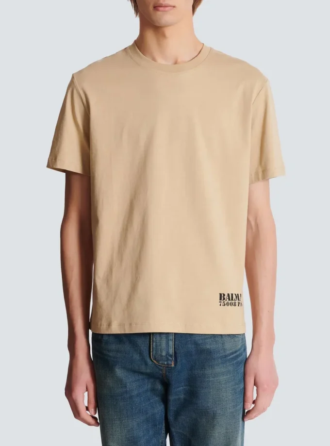 Small Balmain Stamp printed T-shirt