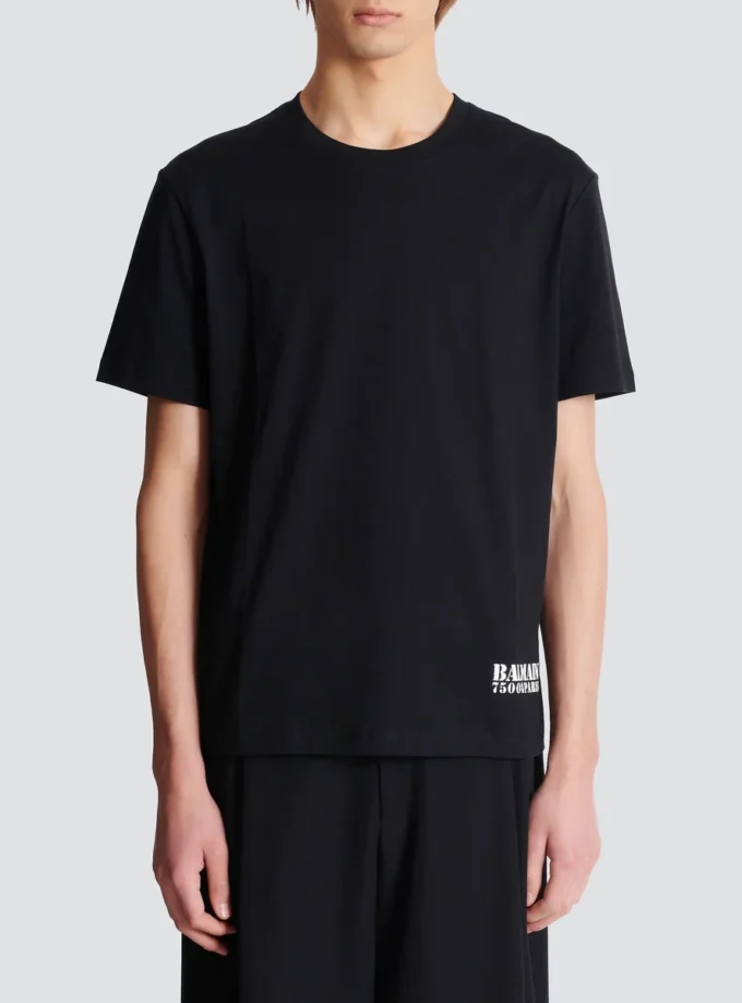 Small Balmain Stamp printed T-shirt