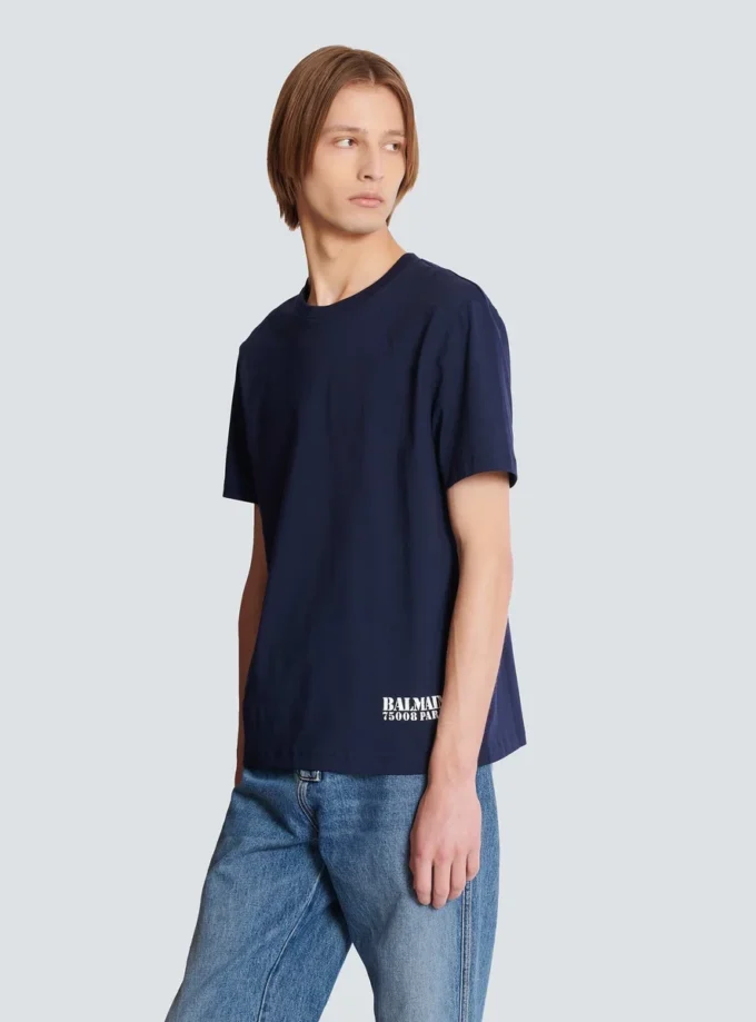 Small Balmain Stamp printed T-shirt