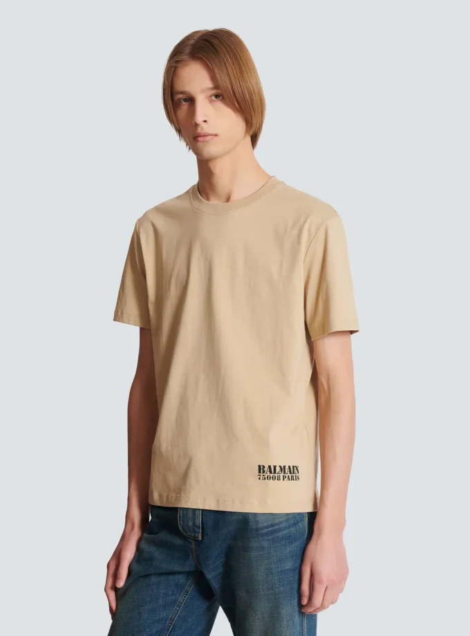 Small Balmain Stamp printed T-shirt