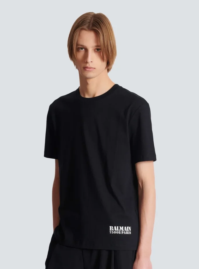 Small Balmain Stamp printed T-shirt