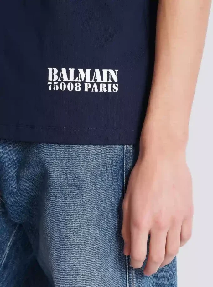 Small Balmain Stamp printed T-shirt