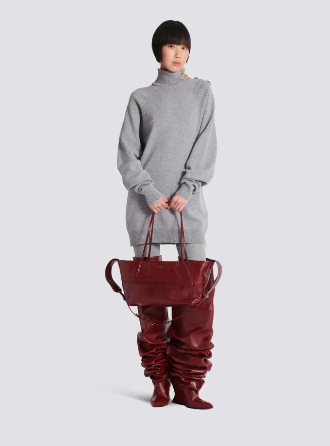 Small Track Zips calfskin tote bag