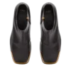 Square-toe boots in textured leather