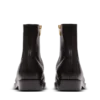 Square-toe boots in textured leather