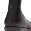 Square-toe boots in textured leather