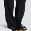 Square-toe glazed leather loafers