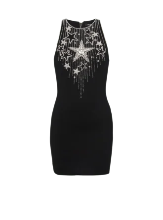 Stars embroidered short dress
