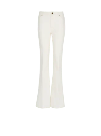 Straight-leg denim jeans