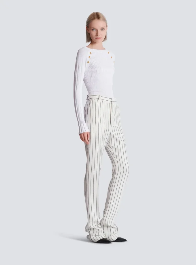 Straight-leg pinstripe trousers Straight-leg pinstripe trousers