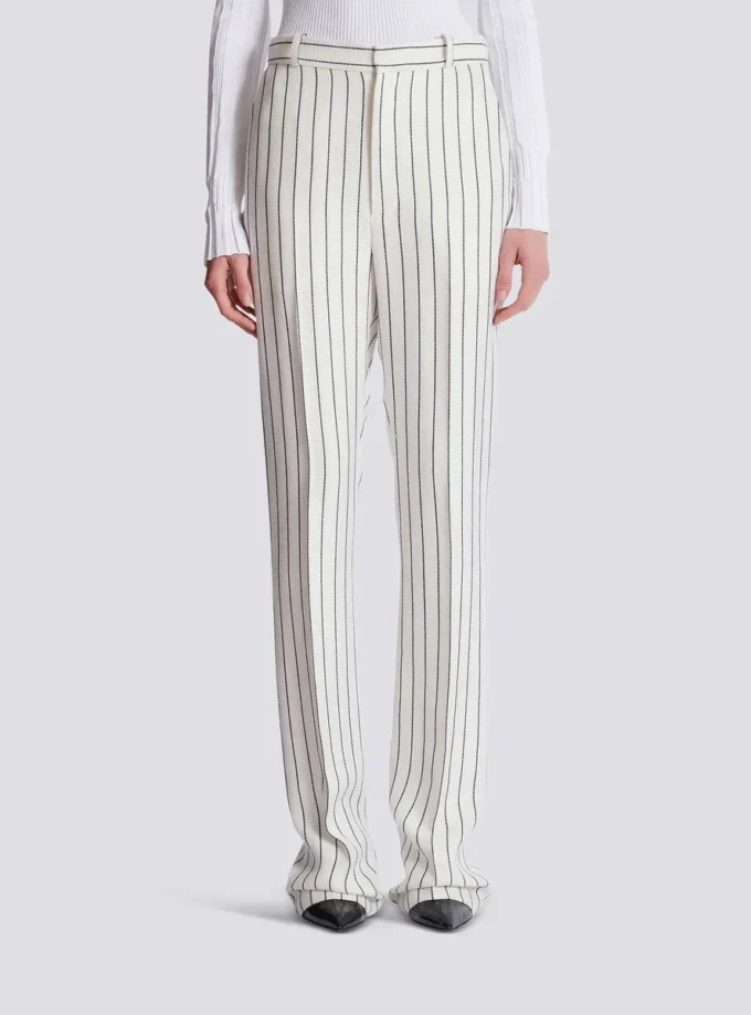 Straight-leg pinstripe trousers Straight-leg pinstripe trousers