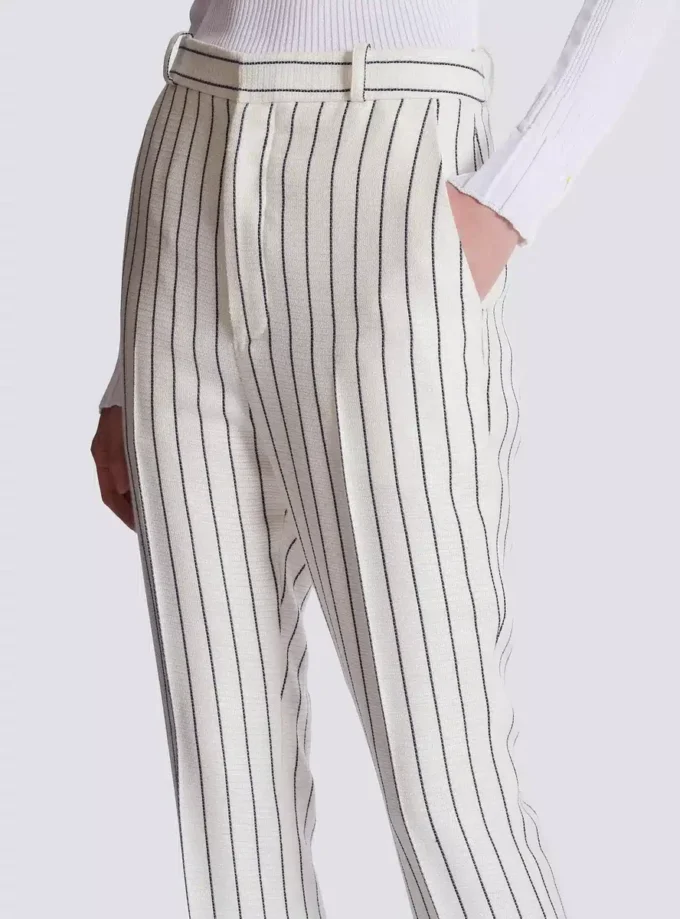 Straight-leg pinstripe trousers Straight-leg pinstripe trousers