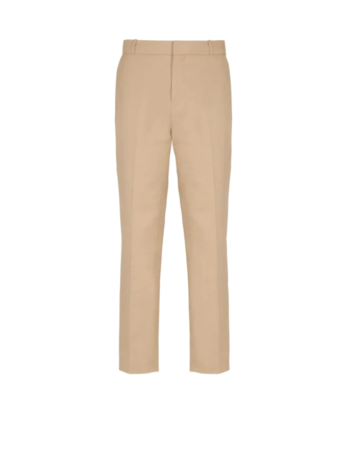 Straight-leg tailored canvas trousers Straight-leg tailored canvas trousers
